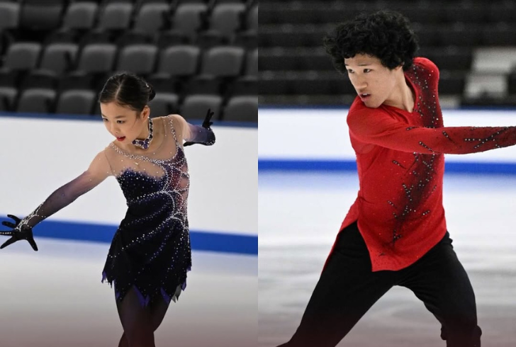 Young skaters Jinna Han and Spencer Lane